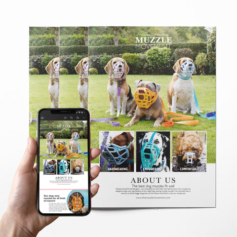 The Muzzle Movement - About Us for Trade A5 leaflet