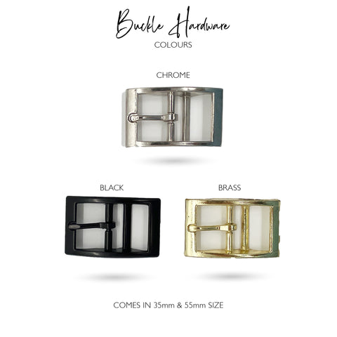 Buckle hardware upgrade for alternative strapping