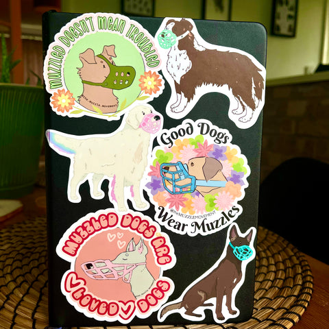 Muzzled Malinois sticker