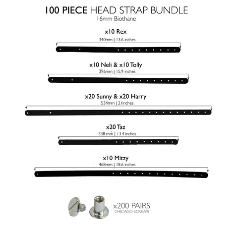 Head straps Bundle for Trade - Additional Safety Strapping for Muzzles