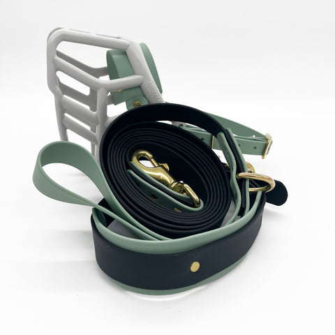 Grey Dog Muzzle, Collar and Lead Set