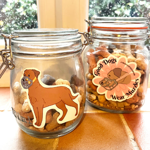 ‘Good dogs wear muzzles’ Sticker