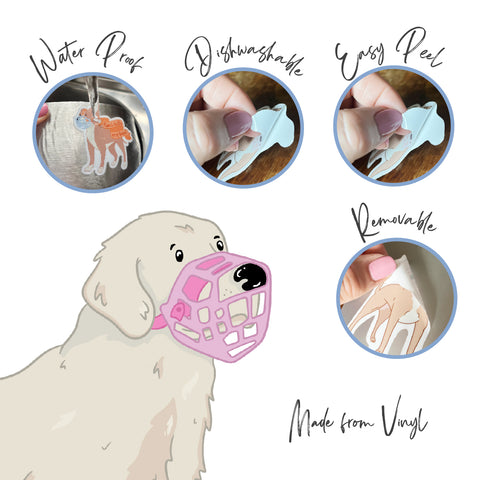 Muzzled Malinois sticker