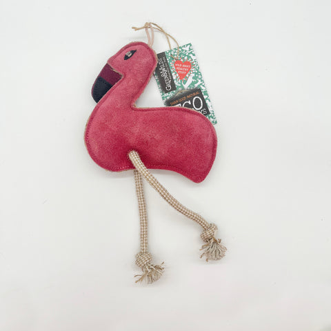 Green & Wild's | Floyd the Flamingo, Eco Dog Toy