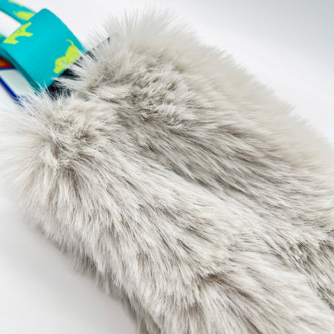 Tug-e-nuff | Faux Fur Squeaky Chaser Bungee Edition