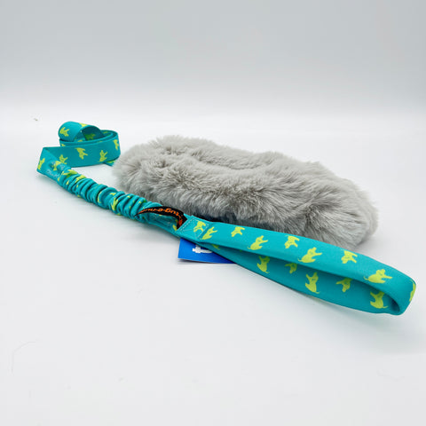 Tug-e-nuff | Faux Fur Squeaky Chaser Bungee Edition
