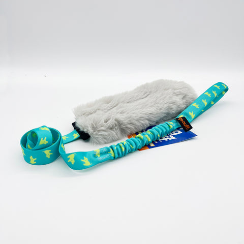 Tug-e-nuff | Faux Fur Squeaky Chaser Bungee Edition