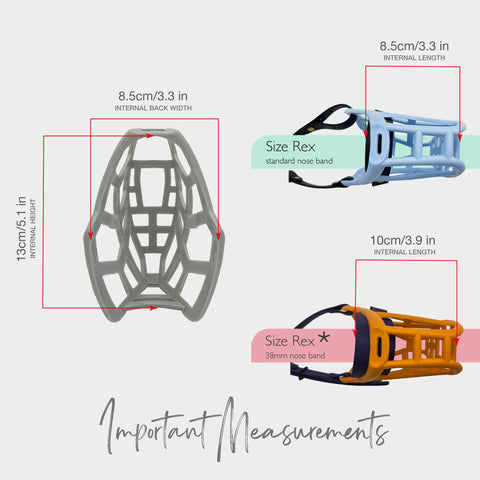 Size Rex - Made to order muzzle with colour customisation