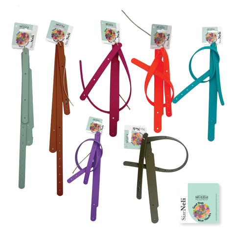 Coloured Biothane Strapping set bundle for Dog Muzzles for Trade