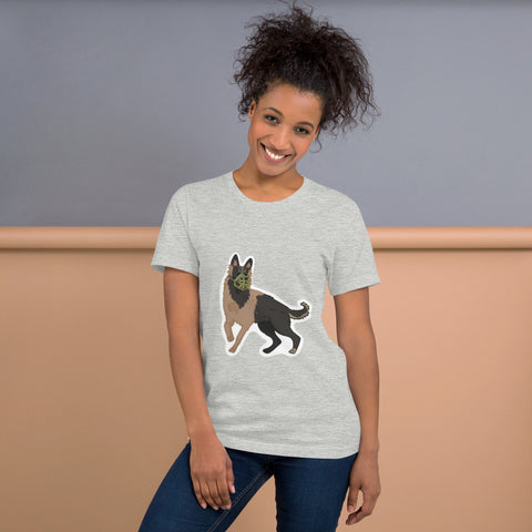 Muzzled shepherd t-shirt