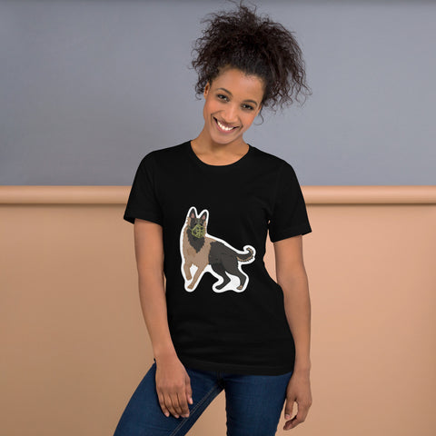 Muzzled shepherd t-shirt