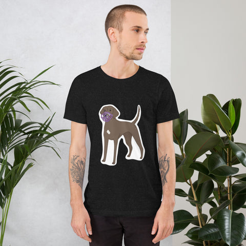 Muzzled brown pointer t-shirt