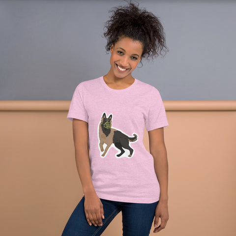 Muzzled shepherd t-shirt